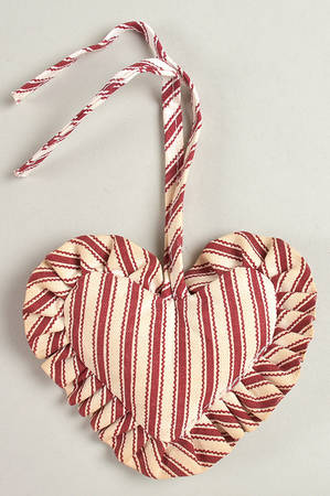 Baskets Fabric Heart Tie-On Charm for Basket
