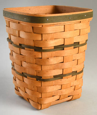 Baskets Medium Spoon Basket with Green Accent