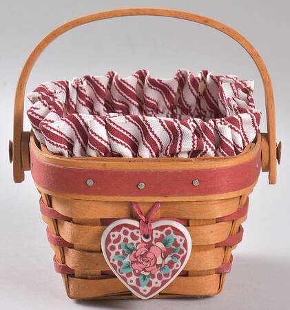 Baskets Sweet Sentiment Basket w/Liner, Protector & Charm by Longaberger