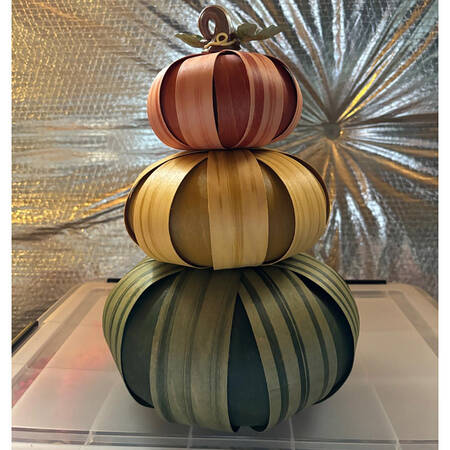 Baskets Stacked Pumpkins (Wood Splints)
