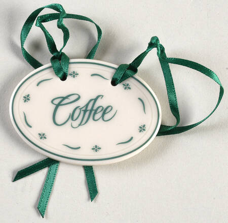 Baskets "Coffee" Heritage Green Tie-On Charm for Basket by Longaberger
