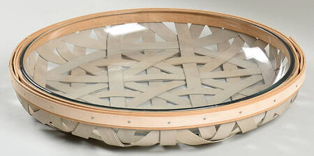 Baskets Low Trellis Bowl Basket with Glass Bowl