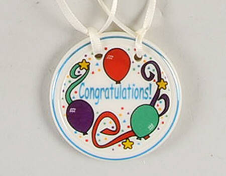 Baskets Congratulations (w/Balloons) Basket Charm Tie-On