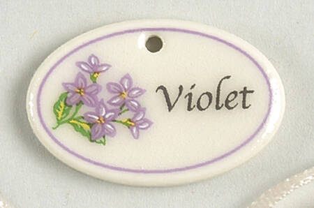 Baskets Violet Tie-On Charm for Miniature Basket
