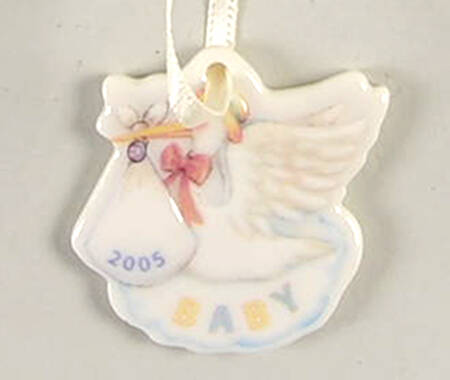 Baskets 2005 New Baby Basket Charm Tie-On