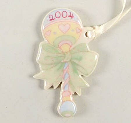 Baskets 2004 New Baby Basket Charm Tie-On