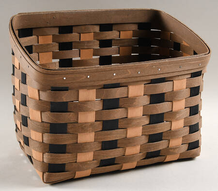 Baskets Khaki Check Media Basket by Longaberger