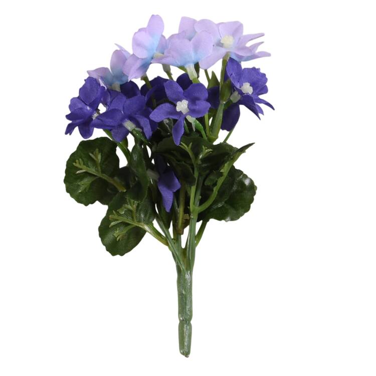 Baskets Violet Silk Flowers for Miniature Basket