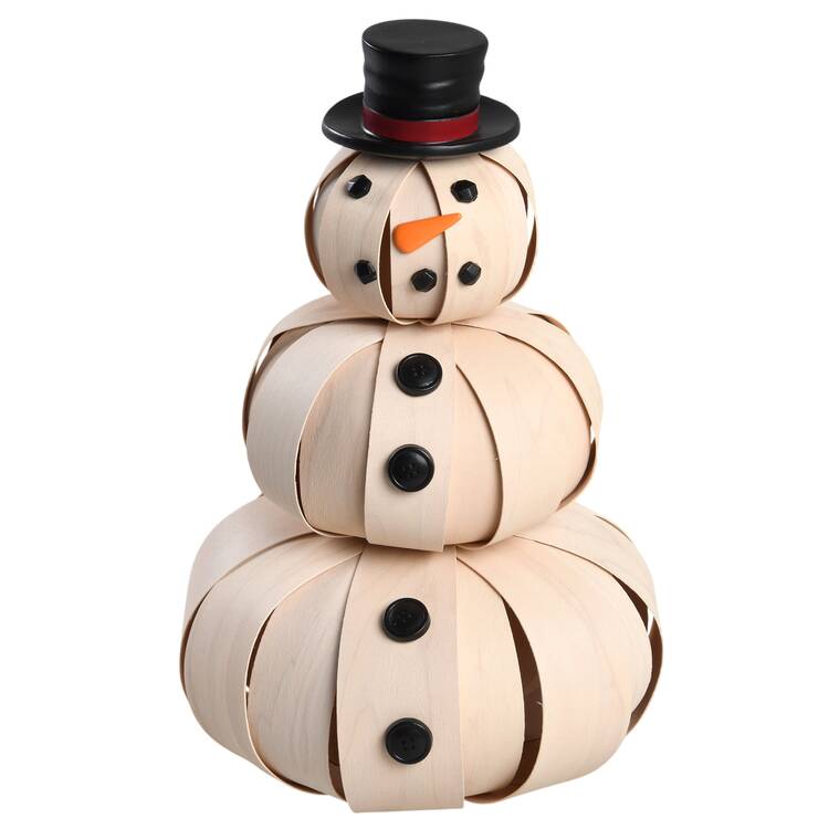 Baskets Woven Snowman Figurine