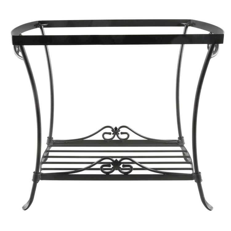 Baskets Metal Library Table No Wood Shelf