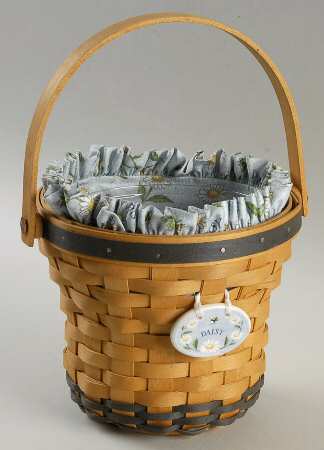 Baskets Daisy Basket & Liner with Protector Set & Charm