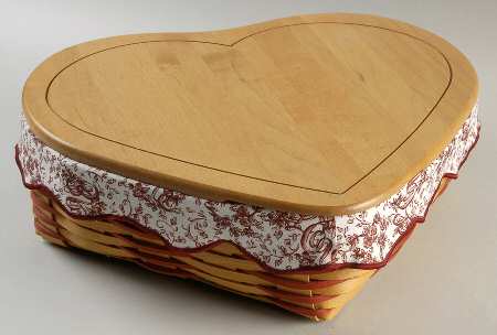 Baskets Love Treasures Heart & Lid w/Liner & Protector