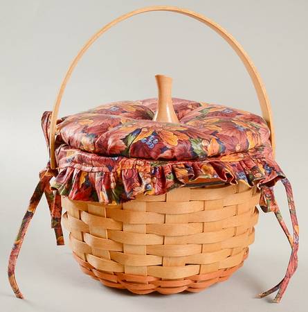 Baskets Small Pumpkin Basket & Lid w/Liner & Protector