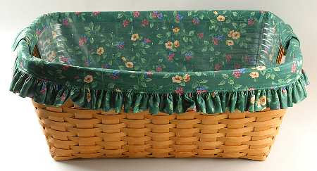 Baskets Small Laundry Basket W/ Liner & Protector