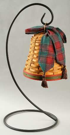 Baskets Noel Bell Basket with Tassle & Metal Stand