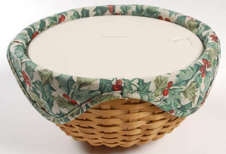 Baskets 9" Round Bowl Basket W/Liner & Lidded Protector