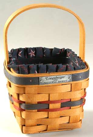 Baskets 1993 Inaugural Basket W/Liner & Protector
