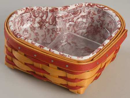 Baskets Red Little Love Basket W/Liner,Protector&Insert