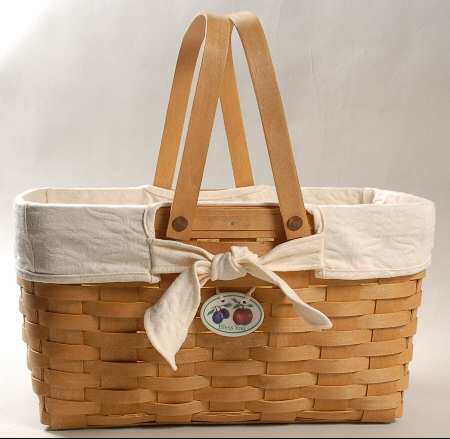 Baskets (2 Handle) Medium Market&Liner w/Protector&Charm