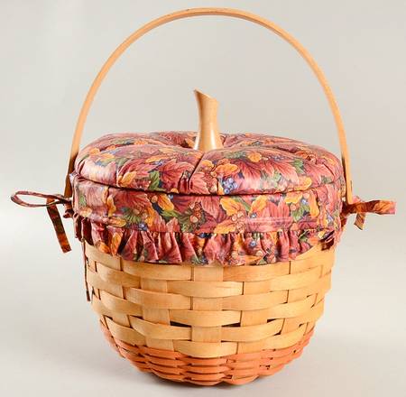 Baskets Large Hostess Pumpkin Basket&Lid w/Liner&Protector