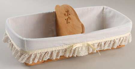 Baskets Woven Traditions Bread Basket W/Liner,Prot&Divider