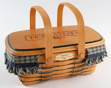 Baskets (3pc) 1999 Woven Memories Blue Accent Basket
