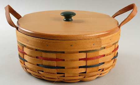 Baskets Woven Traditions Darning Basket W/Lid & Protector
