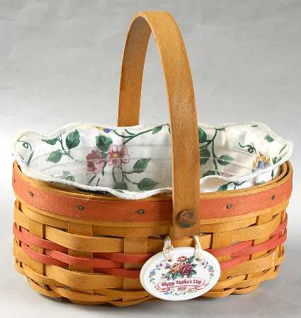 Baskets Tea for Two Basket W/Liner, Protector & Charm