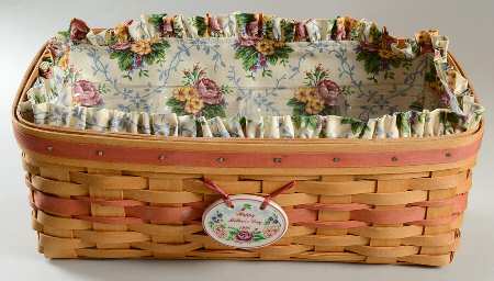 Baskets Mother's Day Vanity Basket&Liner w/Protector&Charm