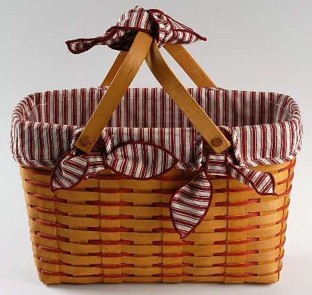 Baskets Red Cherished Memories Basket W/Liner,Tie&Protect)