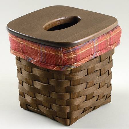 Baskets Tall Tissue Basket & Lid w/Liner & Protector