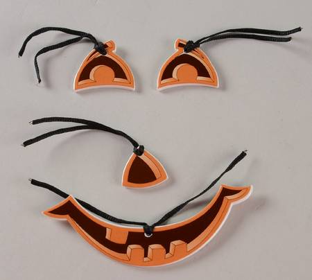 Baskets (4pc) Jack O Lantern Basket Charm Tie-On