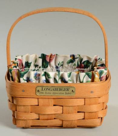 Baskets 1996 Hostess Appreciation Basket&Liner w/Protector