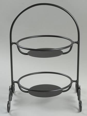 Baskets Small Metal 2 Tier Pie Plate Stand