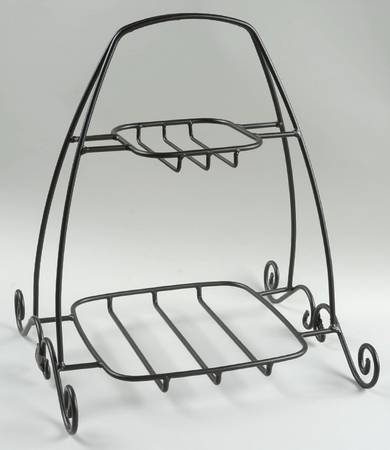 Baskets 2 Tier Metal Holiday Stand