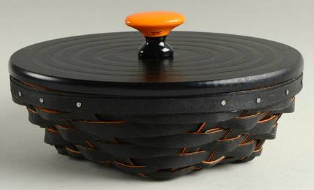 Baskets Small Oval Diamond Halloween & Lid w/Protector