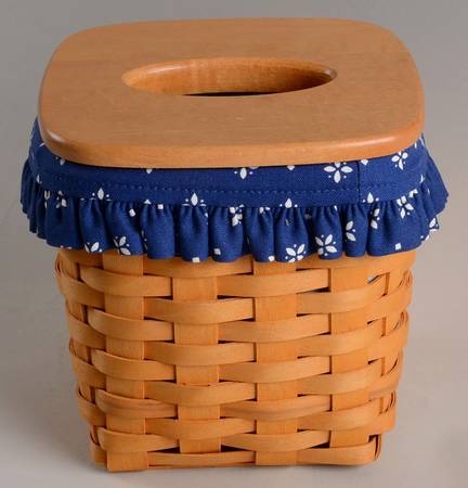 Baskets Tall Tissue Basket & Lid w/Liner & Protector