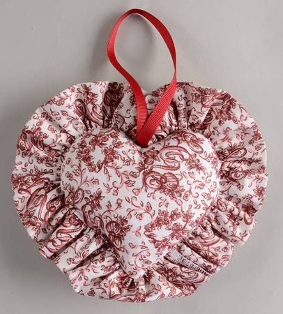 Baskets Heart Shape Cloth Pillow by Longaberger