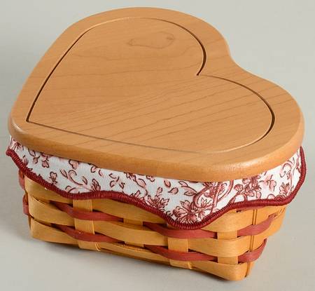 Baskets Red Little Love Basket&Lid w/Liner,Protector&Ins