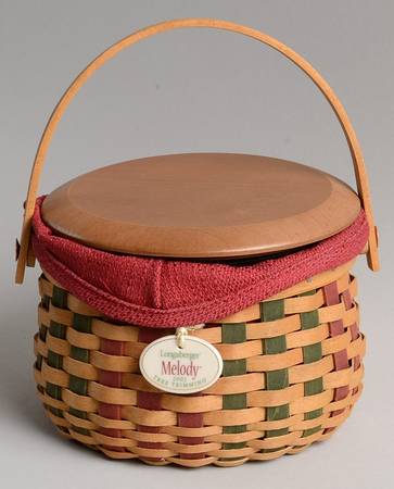 Baskets Melody Basket & Lid w/Liner, Protector & Charm