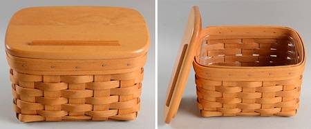 Baskets Large Recipe Basket & Lid with Protector