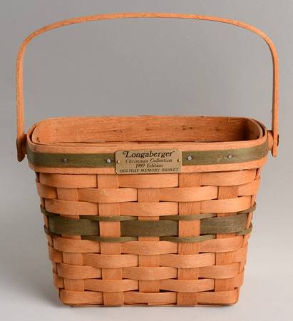 Baskets Holiday Memory Green Accent Basket by Longaberger