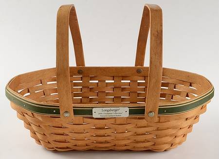 Baskets Green Trim Nature's Garland Basket