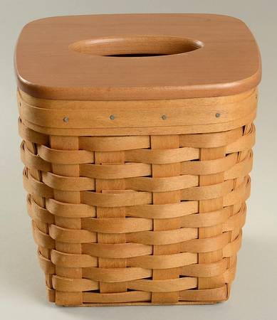 Baskets Tall Tissue Basket & Lid