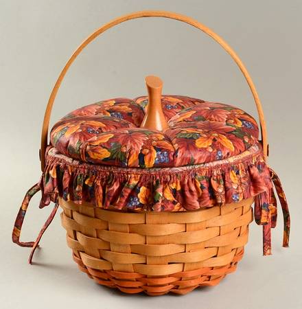 Baskets Pumpkin Basket W/Lid,Liner & Protector