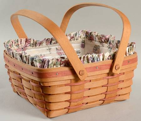 Baskets 1992 Mother's Day Basket W/Liner & Protector