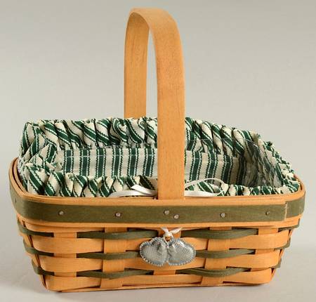 Baskets Green Sweet Treet Basket & Liner w/Protector&Charm