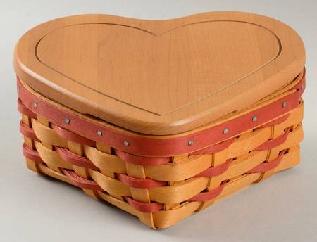 Baskets Red Little Love Basket & Lid w/Protector&Insert