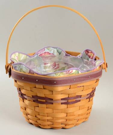 Baskets Morning Glory Basket & Liner w/Protector&Lid