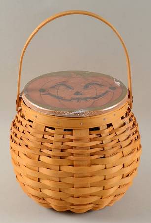 Baskets Pumpkin Patch Basket & Face Lid w/Liner&Protector
